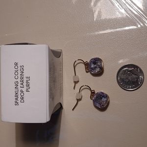 Sparkling Color Drop Earrings